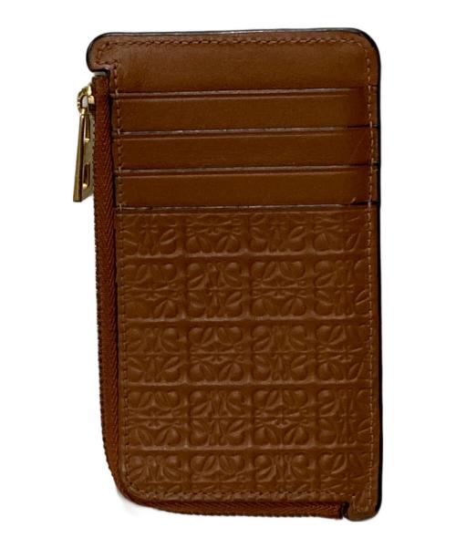 LOEWE（ロエベ）LOEWE (ロエベ) リピートアナグラムコインカードホルダー ブラウンの古着・服飾アイテム