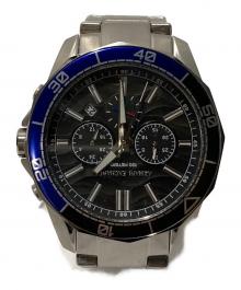 ARMANI EXCHANGE（アルマーニ エクスチェンジ）の古着「クロノグラフ ガンメタル ステンレススチールウォッチ」｜シルバー