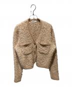 Mila Owenミラオーウェン）の古着「ニットツイードショートジャケット」｜ブラウン