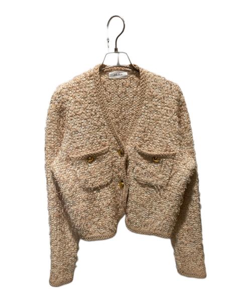 Mila Owen（ミラオーウェン）Mila Owen (ミラオーウェン) ニットツイードショートジャケット ブラウン サイズ:Ｓの古着・服飾アイテム