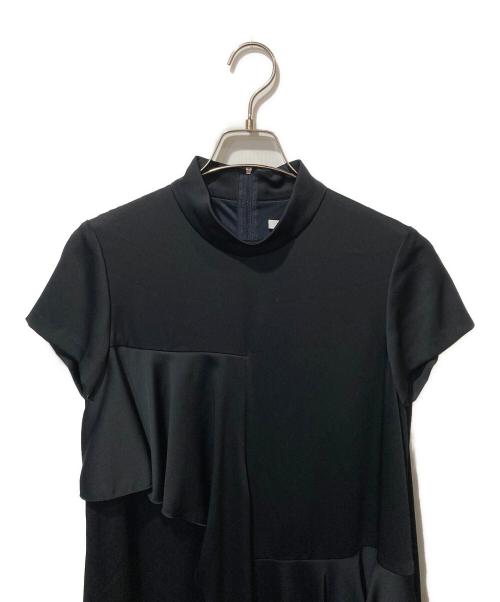 FOXEY NEWYORK（フォクシーニューヨーク）FOXEY NEWYORK (フォクシーニューヨーク) 半袖フリルワンピース ネイビー サイズ:38の古着・服飾アイテム