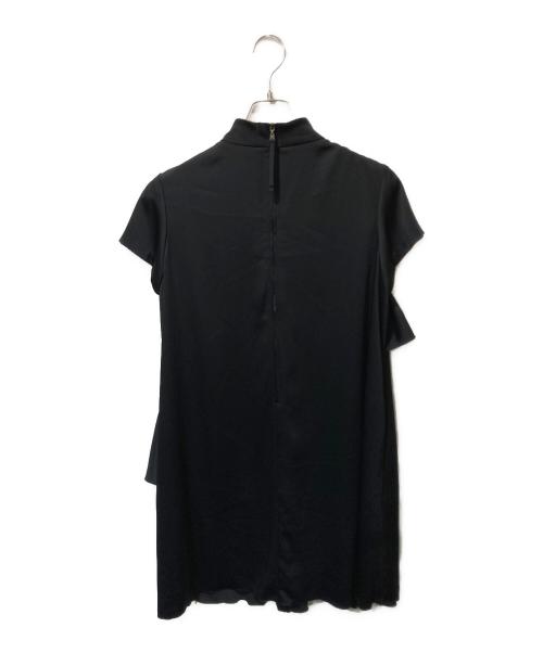 FOXEY NEWYORK（フォクシーニューヨーク）FOXEY NEWYORK (フォクシーニューヨーク) 半袖フリルワンピース ネイビー サイズ:38の古着・服飾アイテム