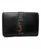 SAINT LAURENTサンローラン）の古着「3つ折り財布」｜ブラック