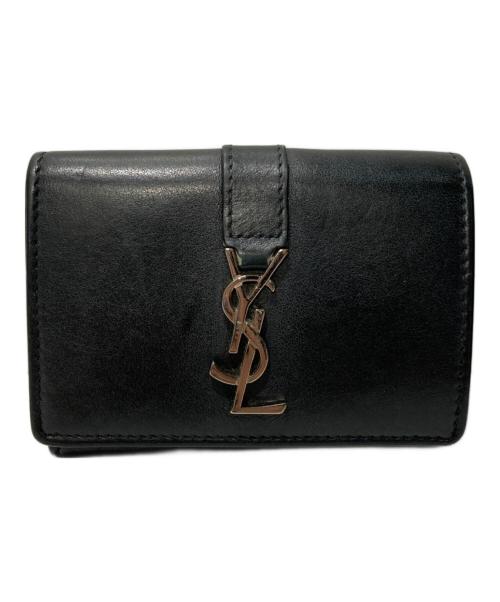 SAINT LAURENT（サンローラン）SAINT LAURENT (サンローラン) 3つ折り財布 ブラックの古着・服飾アイテム