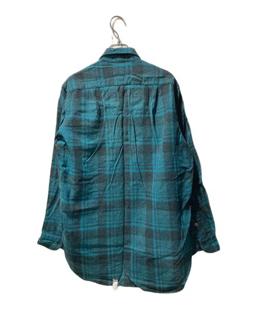 PENDLETON（ペンドルトン）PENDLETON (ペンドルトン) 60’S-70’S ロングチェックシャツ グリーン サイズ:15　1/2の古着・服飾アイテム