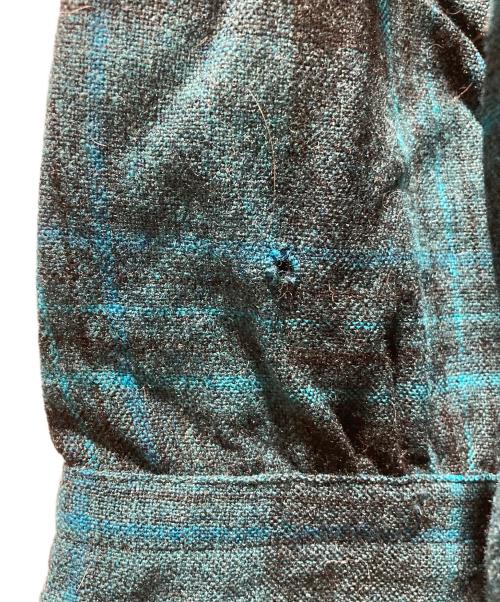 PENDLETON（ペンドルトン）PENDLETON (ペンドルトン) 60’S-70’S ロングチェックシャツ グリーン サイズ:15　1/2の古着・服飾アイテム