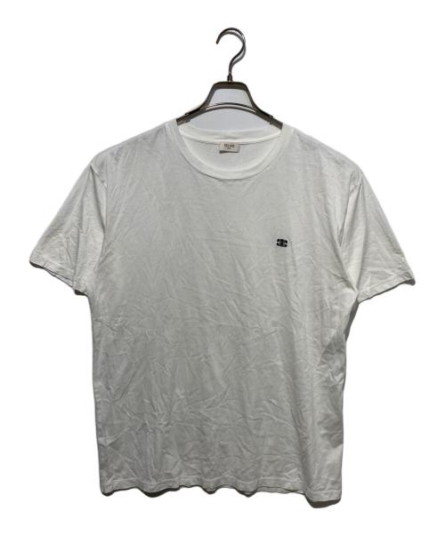 CELINE（セリーヌ）CELINE (セリーヌ) トリオンフ刺繍ロゴTシャツ ホワイト サイズ:Lの古着・服飾アイテム