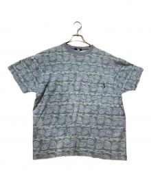 stussy（ステューシー）の古着「80’S 総柄Tシャツ」｜ブルー