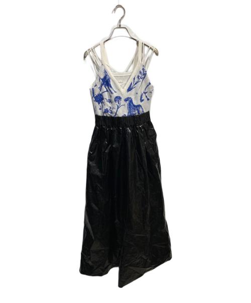 AKIRA NAKA（アキラナカ）AKIRA NAKA (アキラナカ) キャミソールワンピース ブラック×ホワイト サイズ:1の古着・服飾アイテム