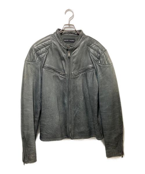 RALPH LAUREN（ラルフローレン）RALPH LAUREN (ラルフローレン) ライダースジャケット ブラック サイズ:Lの古着・服飾アイテム