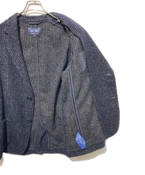 ARMANI JEANS（アルマーニジーンズ）ARMANI JEANS (アルマーニジーンズ) ニットジャケット ネイビー サイズ:54の古着・服飾アイテム