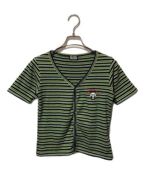 Hysteric Glamour（ヒステリックグラマー）Hysteric Glamour (ヒステリックグラマー) 半袖カーディガン 黄緑 サイズ:FREEの古着・服飾アイテム