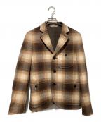NUMBER (N)INEナンバーナイン）の古着「オンブレチェックテーラードジャケット」｜ブラウン