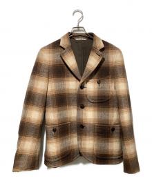 NUMBER (N)INE（ナンバーナイン）の古着「オンブレチェックテーラードジャケット」｜ブラウン
