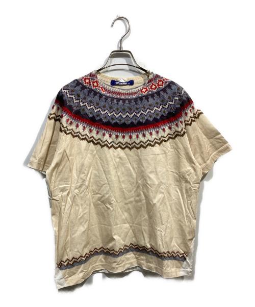 COMME des GARCONS JUNYA WATANABE MAN（コム デ ギャルソン ジュンヤ ワタナベ マン）COMME des GARCONS JUNYA WATANABE MAN (コム デ ギャルソン ジュンヤ ワタナベ マン) ニット転写Tシャツ ホワイト サイズ:Sの古着・服飾アイテム