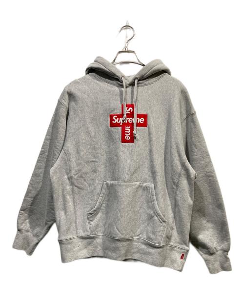 SUPREME（シュプリーム）Supreme (シュプリーム) Cross Box Logo Hooded Sweatshirt グレー サイズ:Sの古着・服飾アイテム