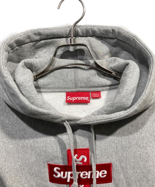 SUPREME（シュプリーム）Supreme (シュプリーム) Cross Box Logo Hooded Sweatshirt グレー サイズ:Sの古着・服飾アイテム