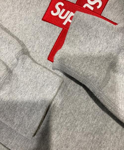 SUPREME（シュプリーム）Supreme (シュプリーム) Cross Box Logo Hooded Sweatshirt グレー サイズ:Sの古着・服飾アイテム