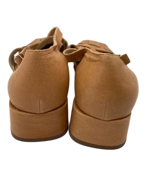 FABIO RUSCONI（ファビオルスコーニ）FABIO RUSCONI (ファビオルスコーニ) スクエアトゥグルカサンダル ブラウン サイズ:37の古着・服飾アイテム