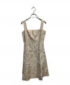 FOXEYフォクシー）の古着「ブティック 刺繍 ノースリーブワンピース」｜ベージュ