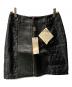 FENDI（フェンディ）の古着「レザー×ズッカ柄スカート」｜ブラック