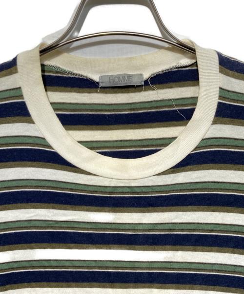 COMME des GARCONS HOMME（コムデギャルソン オム）COMME des GARCONS HOMME (コムデギャルソン オム) 80s ボーダーTシャツ ネイビー サイズ:不明の古着・服飾アイテム