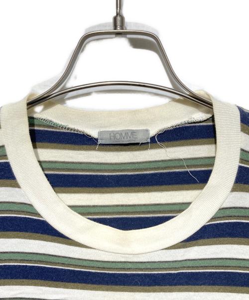 COMME des GARCONS HOMME（コムデギャルソン オム）COMME des GARCONS HOMME (コムデギャルソン オム) 80s ボーダーTシャツ ネイビー サイズ:不明の古着・服飾アイテム