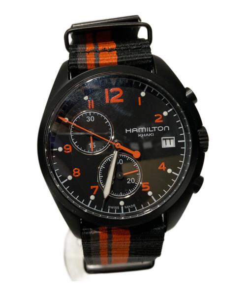 HAMILTON（ハミルトン）HAMILTON (ハミルトン) Khaki Pilot Pioneer Chrono ブラックの古着・服飾アイテム