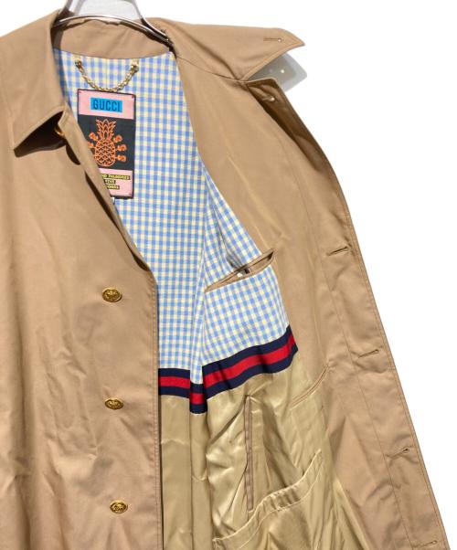 GUCCI（グッチ）GUCCI (グッチ) コットンギャバ金ボタントレンチコート ベージュ サイズ:44の古着・服飾アイテム
