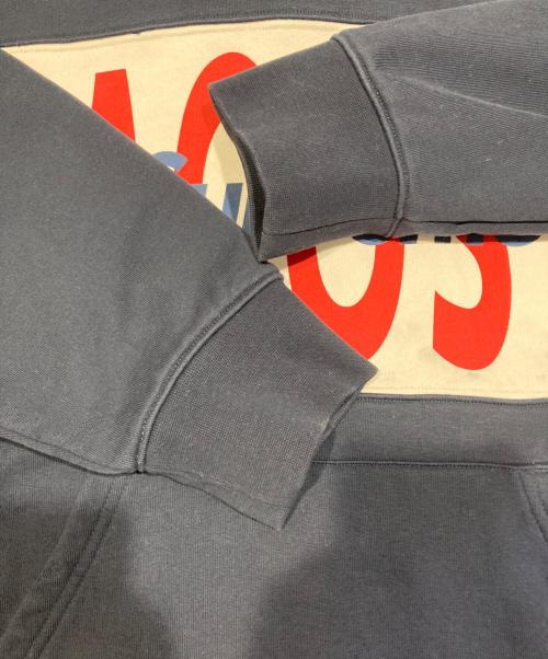 SUPREME（シュプリーム）Supreme (シュプリーム) LACOSTE (ラコステ) Logo Panel Hooded Sweatshirt ネイビー×ホワイト サイズ:Mの古着・服飾アイテム