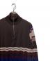 中古・古着 PAUL SMITH (ポールスミス) マルチボーダー ハーフジップニット ブラウン サイズ:ＸＬ：13000円