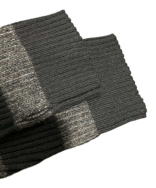 L'appartement（アパルトモン）L'Appartement (アパルトモン) 襟付きボーダーニットワンピース ブラック×グレー サイズ:34の古着・服飾アイテム