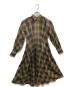 AMERI（アメリ）の古着「3WAY OMBRE CHECK FLARE DRESS」｜ブラウン