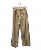 Ameriアメリ）の古着「FOIL STRAIGHT COLOR DENIM」｜ベージュ