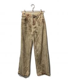 Ameri（アメリ）の古着「FOIL STRAIGHT COLOR DENIM」｜ベージュ