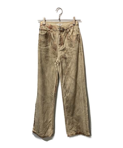 Ameri（アメリ）AMERI (アメリ) FOIL STRAIGHT COLOR DENIM ベージュ サイズ:W24の古着・服飾アイテム