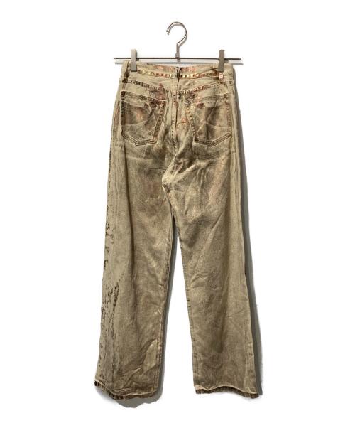 Ameri（アメリ）AMERI (アメリ) FOIL STRAIGHT COLOR DENIM ベージュ サイズ:W24の古着・服飾アイテム