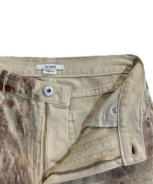 Ameri（アメリ）AMERI (アメリ) FOIL STRAIGHT COLOR DENIM ベージュ サイズ:W24の古着・服飾アイテム