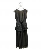 Ameriアメリ）の古着「MEDI CORSET SET FULL PLEATS DRESS」｜ブラック