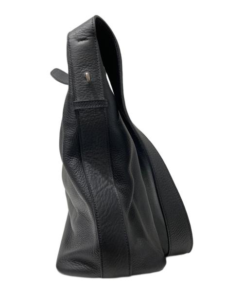 CHAMBORD SELLIER（シャンボール セリエ）CHAMBORD SELLIER (シャンボール セリエ) レザーショルダーバッグ ブラックの古着・服飾アイテム