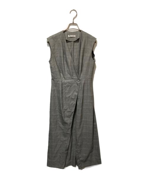 Aquascutum（アクアスキュータム）Aquascutum (アクアスキュータム) ノースリーブワンピース グレー サイズ:Ｍの古着・服飾アイテム