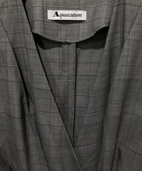 Aquascutum（アクアスキュータム）Aquascutum (アクアスキュータム) ノースリーブワンピース グレー サイズ:Ｍの古着・服飾アイテム