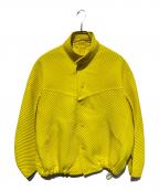 HOMME PLISSE ISSEY MIYAKEオム プリッセ イッセイ ミヤケ）の古着「プリーツジャケット」｜イエロー