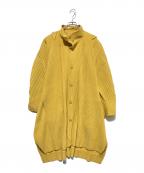 HOMME PLISSE ISSEY MIYAKEオム プリッセ イッセイ ミヤケ）の古着「KITEプリーツコート」｜イエロー