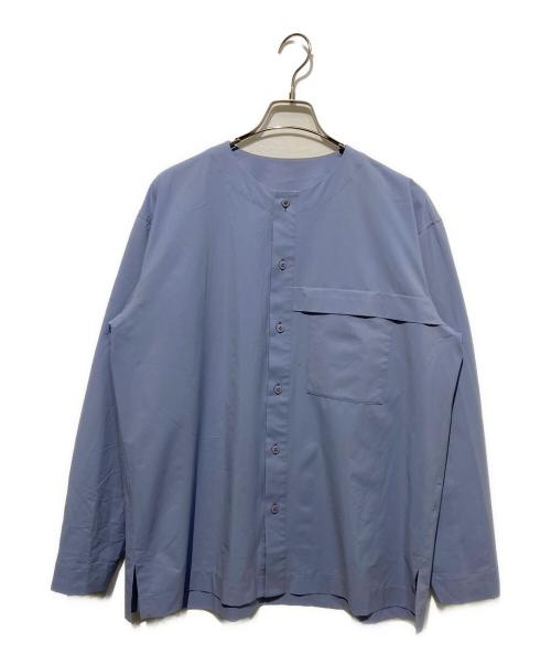 HOMME PLISSE ISSEY MIYAKE（オム プリッセ イッセイ ミヤケ）HOMME PLISSE ISSEY MIYAKE (オム プリッセ イッセイ ミヤケ) STRETCH SHIRT ブルー サイズ:3の古着・服飾アイテム
