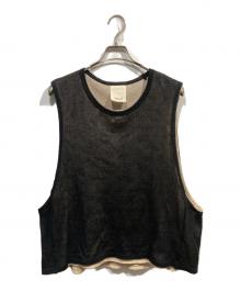 refomed（リフォメッド）の古着「COTTON LAYERED MESH BIBS」｜ブラック