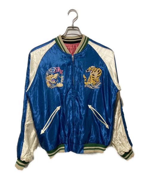 東洋エンタープライズ（トウヨウエンタープライズ）東洋エンタープライズ (トウヨウエンタープライズ) Early 1950s Style Acetate Souvenir Jacket ピンク×ブルー サイズ:Mの古着・服飾アイテム