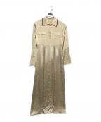 FRAY IDフレイ アイディー）の古着「オープンポロカラーニットワンピース」｜アイボリー