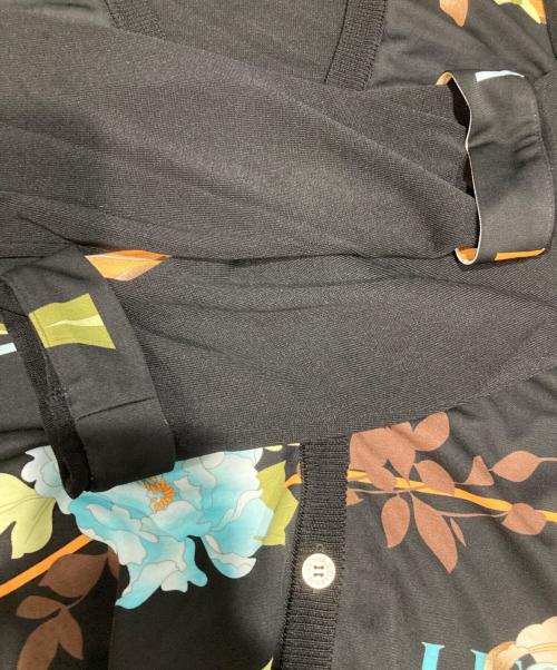 LEONARD SPORT（レオナール スポーツ）LEONARD SPORT (レオナール スポーツ) 花柄ニットカーディガン ブラック サイズ:38の古着・服飾アイテム