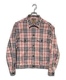 BURBERRY×SUPREME（バーバリー×シュプリーム）の古着「22SS DENIM TRUCKER JACKET」｜ピンク